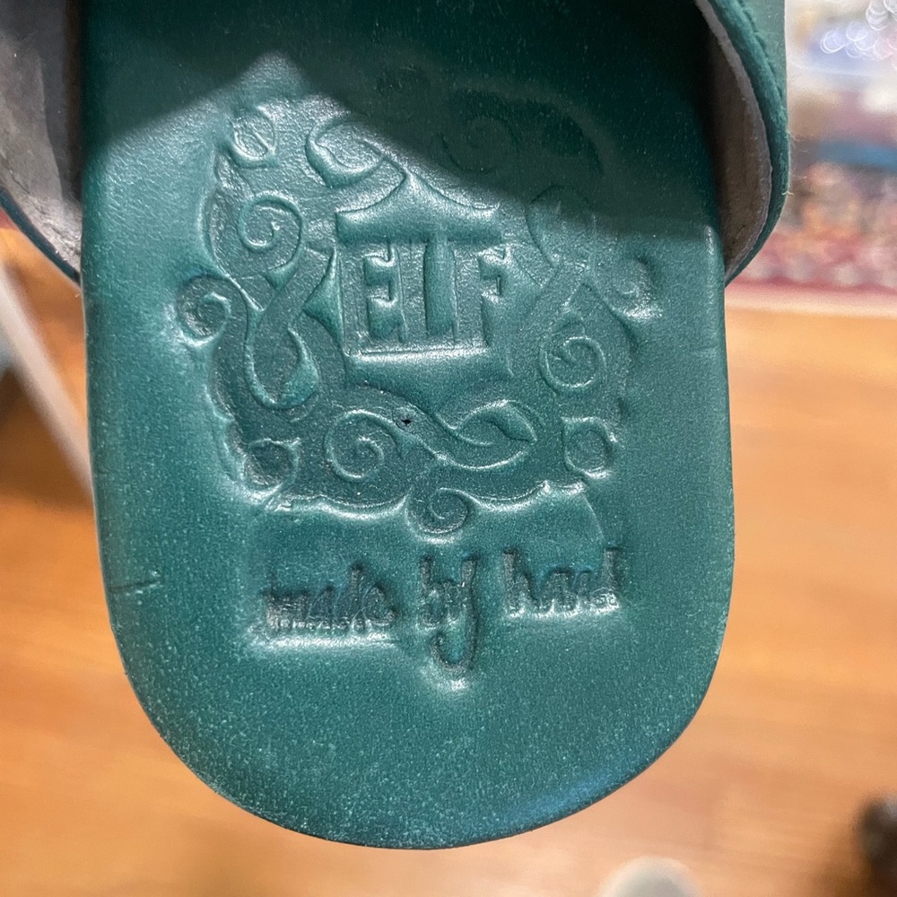 ELF Teal Leather Sandals